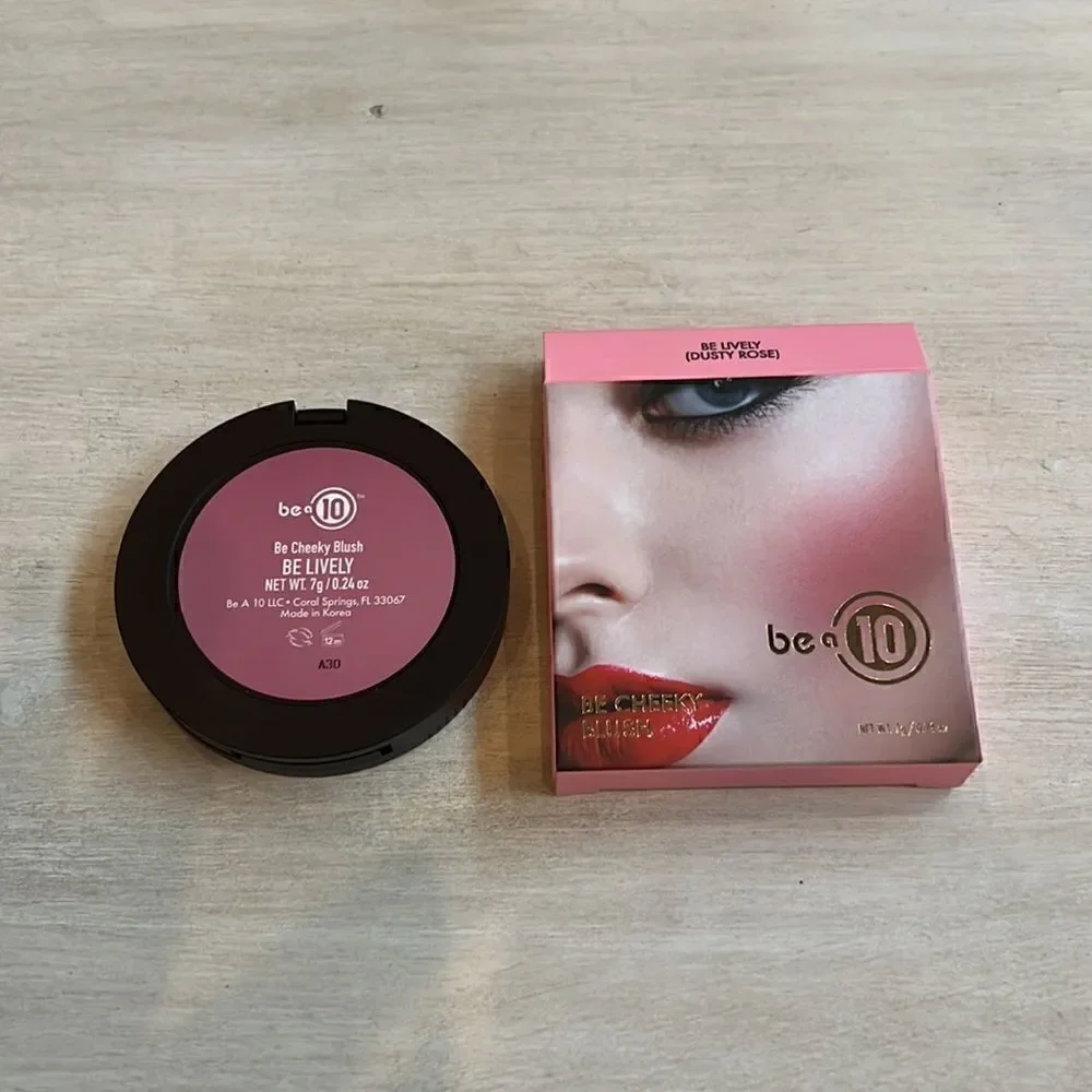 Be a 10 Cosmetics Be Cheeky Blush brand new in box color Be Lively dusty rose
